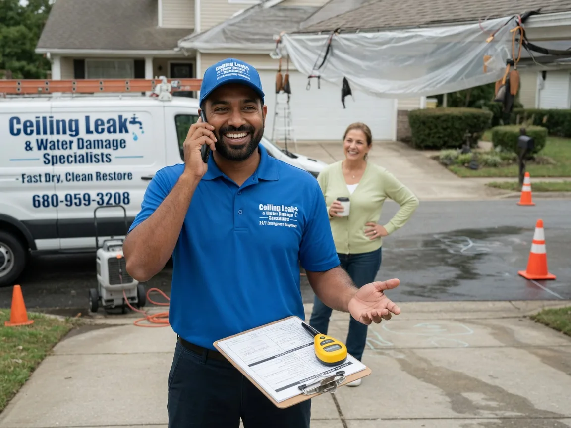 Ceiling Leak Cleanup Prosper, TX FAQs